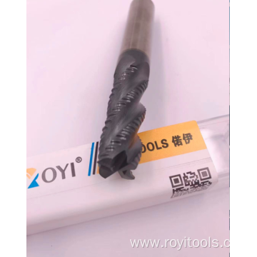 Roughing tungsten carbide end mill